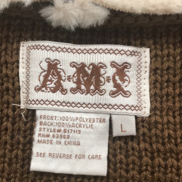 AMI Suede/Sweater Jacket SzL - Picture 6 of 9